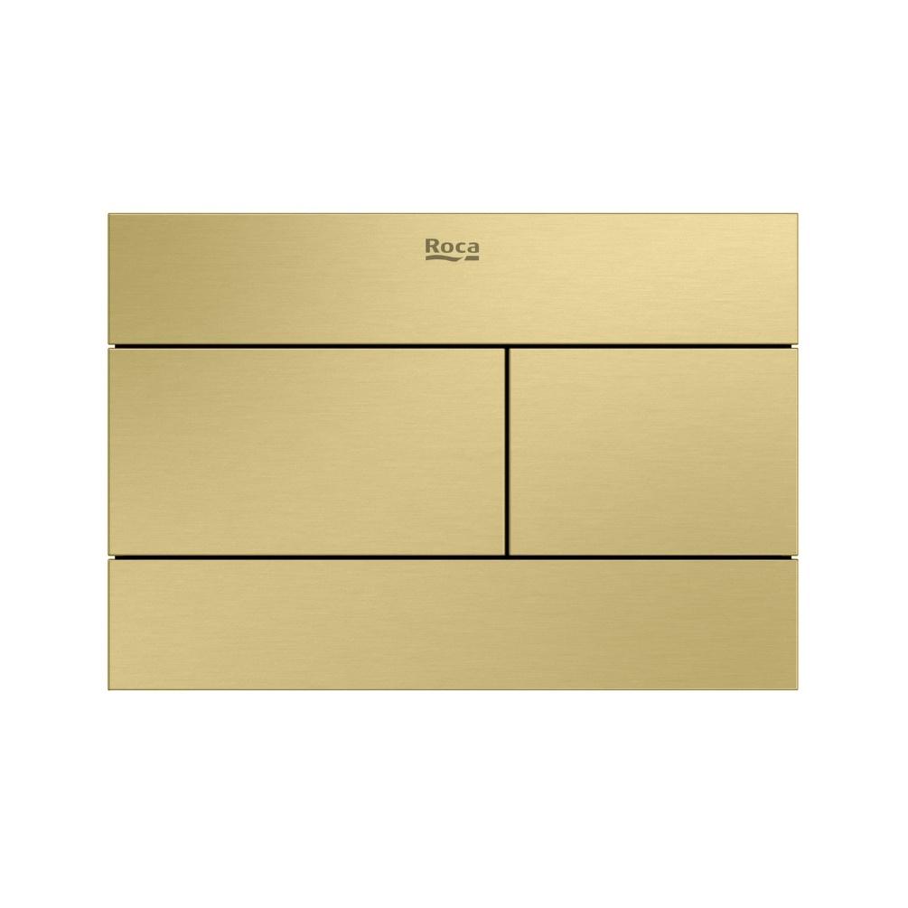 Cut out image of the Roca Duplo S PS2 Brushed Brass Dual Flush Plate